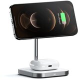 Satechi ST-WMCS2M Aluminium 2 v 1 magnetni, brezžični stojalo polnilec (iPhone 12/13, AirPods Pro, kabel USB-C), | Shoptok.si