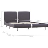  Za krevet od umjetne kože sivi 140 x 200 cm | shoptok.hr