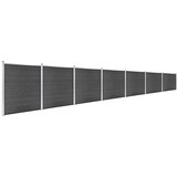  Set panela za ogradu WPC 1218 x 186 cm crni | Eponuda.com