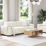  2 kosna sedežna garnitura z blazinami, smetana, žamet, (22054399) | Shoptok.si