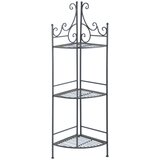 Esschert Design Crni metalni kutni sklopivi stalak za cvijeće | shoptok.hr