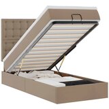 vidaXL Otomanski posteljni okvir z vzmetnico kapučino 80x200 cm, (22053179) | Shoptok.si