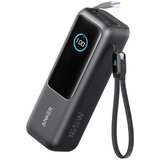 Anker 25000mAh, 165W, sa ugrađenim USB-C kablom na izvlačenje, Power Bank za laptop crni | Eponuda.com