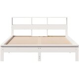 vidaXL Posteljni okvir brez vzmetnice bel 135x190 cm trdna borovina | Shoptok.si