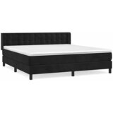  Krevet s oprugama i madracem crni 160x200 cm baršunasti | shoptok.hr