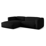 Micadoni Črna kotna sedežna garnitura (levi kot) Martina – Home | Shoptok.si