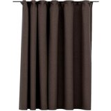 Furnova Zatemnitvena zavesa z obešali videz platna taupe 290x245 cm, (21917890) | Shoptok.si