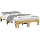 vidaXL posteljni okvir brez vzmetnice 120x200 cm masivni les hrast | Shoptok.si
