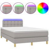 Maison Chic Box spring postelja - Vzmetna postelja z vzmetnico LED sv. siva 120x200 cm blago SL21432, (21903313) | Shoptok.si