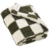 Catherine Lansfield Bela/zelena odeja 130x170 cm Cosy Soft Checkerboard – Cene