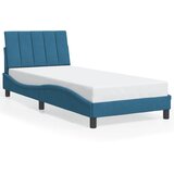 Maison Chic Posteljni okvir - Enojna postelja - Postelja za odrasle z vzglavjem moder 90x200 cm žamet-J9608, (21774363) | Shoptok.si