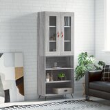 The Living Store Visoka komoda siva sonoma 69,5x34x180 cm inženirski les - Visoka Omarica, (21429624) Cene