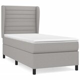  The Living Store Box spring postelja z vzmetnico svetlo siva 90x200 cm blago - Box Spring Postelja, (21502706) | Shoptok.si