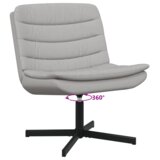  Vrtljiv stol Oblačno siva 63 x 75 x 76 cm blago, (5000288949) | Shoptok.si
