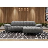 XORA sedežna garnitura, šenilja temno siva | Shoptok.si