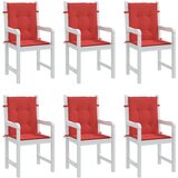  Jastuci za vrtne stolice 6 kom crveni 100x50x3 cm od tkanine | shoptok.hr