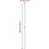 vidaXL Ograjni stebri 12 pcs Siva 200 cm Jeklo s prašnim premazom | Shoptok.si