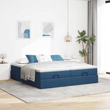  Ottoman krevet s madracima plavi 160x200 cm tkanina | shoptok.hr