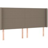  Uzglavlje s ušima smeđesivo 183x16x118/128 cm od tkanine | shoptok.hr