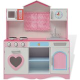  Dječja Kuhinja Drvo 82x30x100 cm Ružičasta i Bijela Boja | shoptok.hr