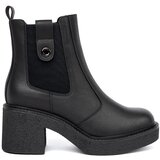 Sergio Leone Elegant black ankle boots with elastic insert by Cene