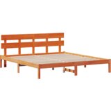  Krevetna konstrukcija s naslonom u boji voska 180x200 cm Masivna borovina | shoptok.hr