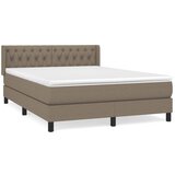 Maison Chic Box spring postelja - Vzmetna postelja z vzmetnico taupe 140x190 cm blago SL13513, (21884654) | Shoptok.si