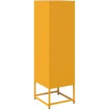 vidaXL Highboard Gorčično rumena 36x39x123 cm Hladno valjano jeklo | Shoptok.si