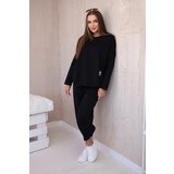 Kesi Set of sweatshirt and pants punto Black Cene