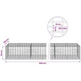  Gabion s žicom debljine 3 5 mm i mrežom 5x10 cm 800x100x50 cm - 100 cm 50 cm 800 x 230 cm | shoptok.hr