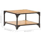  Stolić za kavu 60 x 60 x 35 cm od masivnog drva manga | shoptok.hr
