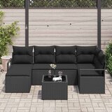 Set sofe 7 kom. Crna poliratan 232 x 122 x 85 cm | shoptok.hr