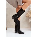 Lewski Shoes Suede Boots With Cutout Shaft Black Zazoo 3609 | shoptok.hr