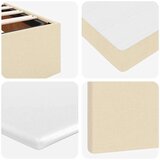 vidaXL Otomanski okvir kreveta s madracem krem 120x200cm od tkanine | shoptok.hr