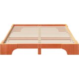  Krevet s daskama s pohranom Smeđa 140 x 210 cm boja drva | shoptok.hr