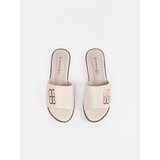 GOODIN Light beige women's flip-flops on a flat sole | shoptok.hr
