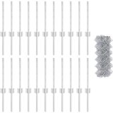vidaXL Verižna ograja s 22 U posti srebrno 0.4x25 m jeklo, (22084632) | Shoptok.si