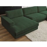 Bobochic Paris Tamno zelena kutna garnitura od samta (u obliku slova "U") Leonard – | shoptok.hr