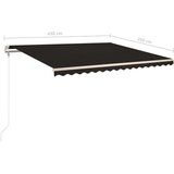  Automatska tenda sa senzorom za vjetar LED 450x350 cm antracit | shoptok.hr