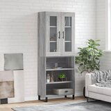 The Living Store Visoka komoda siva sonoma 69,5x34x180 cm inženirski les - Visoka Omarica, (21661027) | Shoptok.si