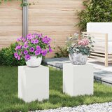  Stalak za biljke 2 pcs Bijelo 24 x 24 x 35 cm Čelik | shoptok.hr