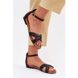 Maciejka Women's Leather Sandals On Flat Heel Cene