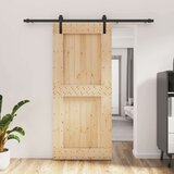  Klizna vrata s priborom za montažu 90 x 210 cm masivna borovina Cijene