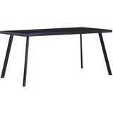 Blagovaonski stol crni 180 x 90 x 75 cm od kaljenog stakla Cijene