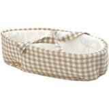  Lutka beba u nosiljci + zeko u kariranoj odjeći 30 cm- bež | shoptok.hr