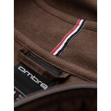 Ombre Lightweight unzipped men's jacket with quilted front - brown | shoptok.hr