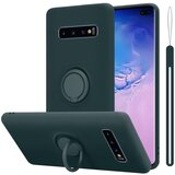 Cadorabo Ohišje, združljiv s Samsungom v tekoči zeleni barvi - zaščitni pokrov iz fleksibilnega silikona TPU z obročem, (20586626) | Shoptok.si