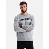 Ombre Classic men's sweatshirt with inscription - gray melange