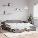  Izvlečna dnevna postelja s predali taupe 80x200 cm blago, (20936680) Cene