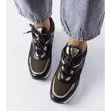 Gemre Black and gold wedge sneakers Vinceza | Shoptok.si